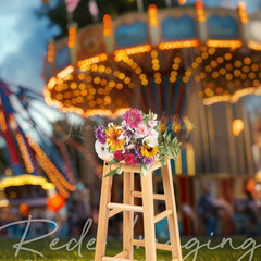 Lofaris Bokeh Lighted Carnival Cake Smash Photo Backdrop