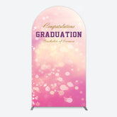 Lofaris Bokeh Pink Bachelor Of Science Grad Arch Backdrop