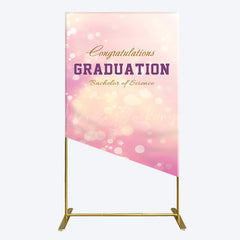 Lofaris Bokeh Pink Bachelor Of Science Grad Rectangle Backdrop