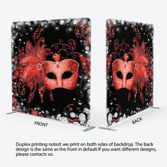 Lofaris Bokeh Red Mask Masquerade Party Pillow Cover Backdrop