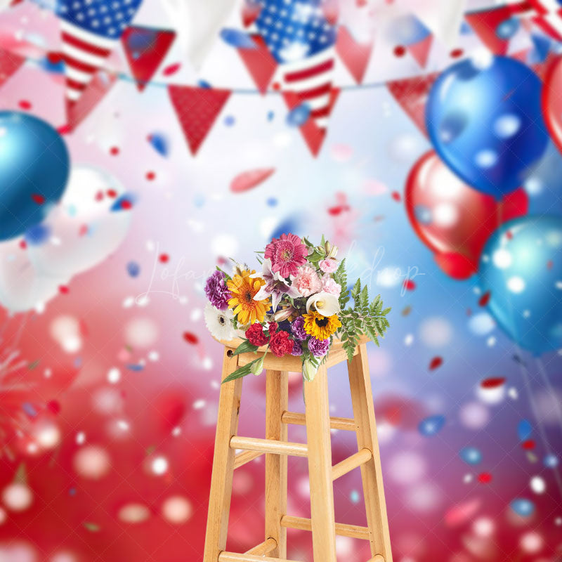 Lofaris Bokeh Ribbons Celebration Holiday Photo Backdrop