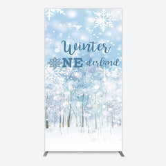 Lofaris Bokeh Snowy Forest Winter Onerderland Arch Backdrop