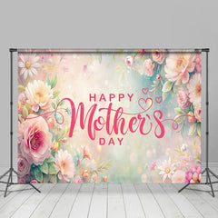 Lofaris Bokeh Warm Floral Pink Happy Mothers Day Backdrop