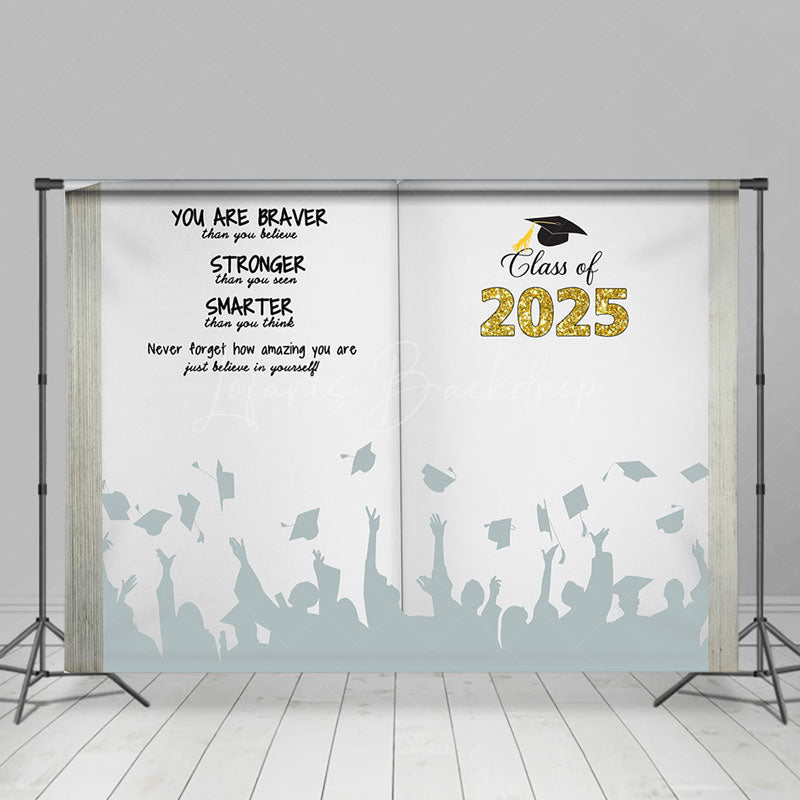 Lofaris Book You Are Braver Stronger Smarter Grad Backdrop