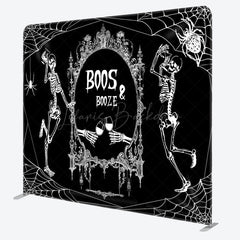 Lofaris Boos And Booze Halloween Square Tension Backdrop
