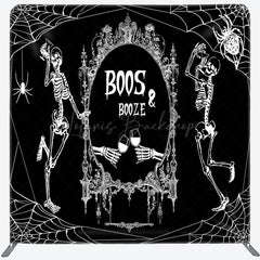 Lofaris Boos And Booze Halloween Square Tension Backdrop