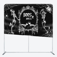 Lofaris Boos And Booze Halloween Square Tension Backdrop
