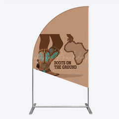 Lofaris Boots On The Ground Half Moon Arch Backdrop Western Cowboy with African Map Melanin Themed Birthday Party Decor
