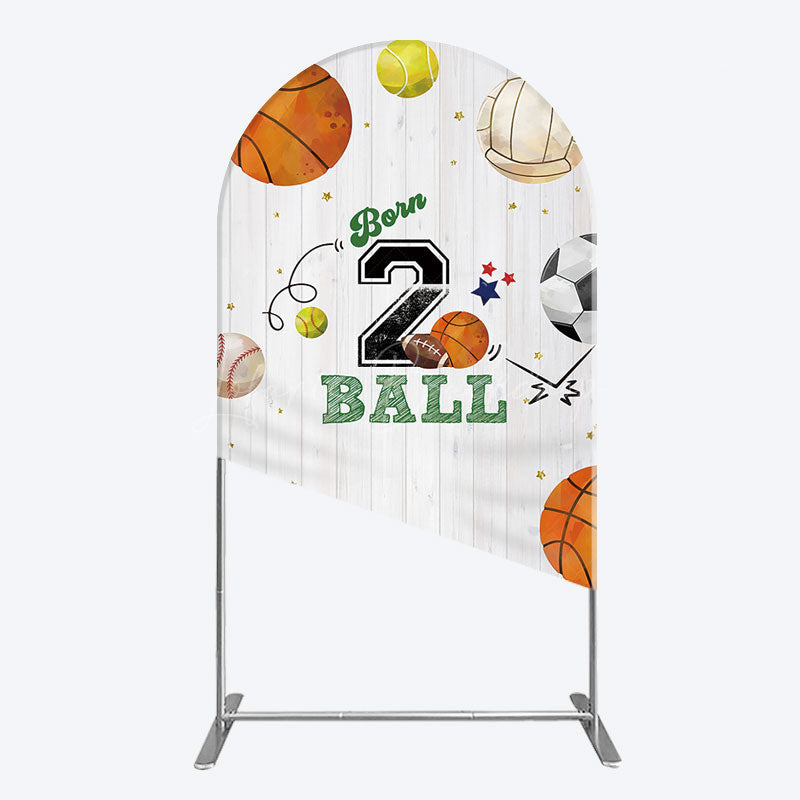Lofaris Born 2 Ball Boy Birthday Party Arch Backdrop