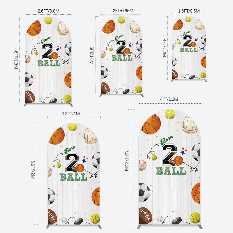 Lofaris Born 2 Ball Boy Birthday Party Arch Backdrop