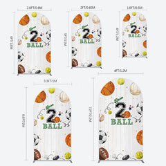 Lofaris Born 2 Ball Boy Birthday Party Arch Backdrop