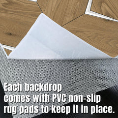 Lofaris Borwn Wooden White Fabric Floor Backdrop For Photo