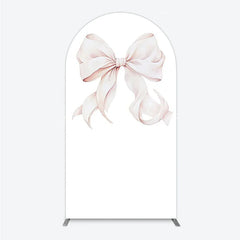 Lofaris Bow Arch Backdrop Cover Elegant Fabric Drape for Party Entrance Decor Decorative Frame Birthday Baby Shower Photo Booth