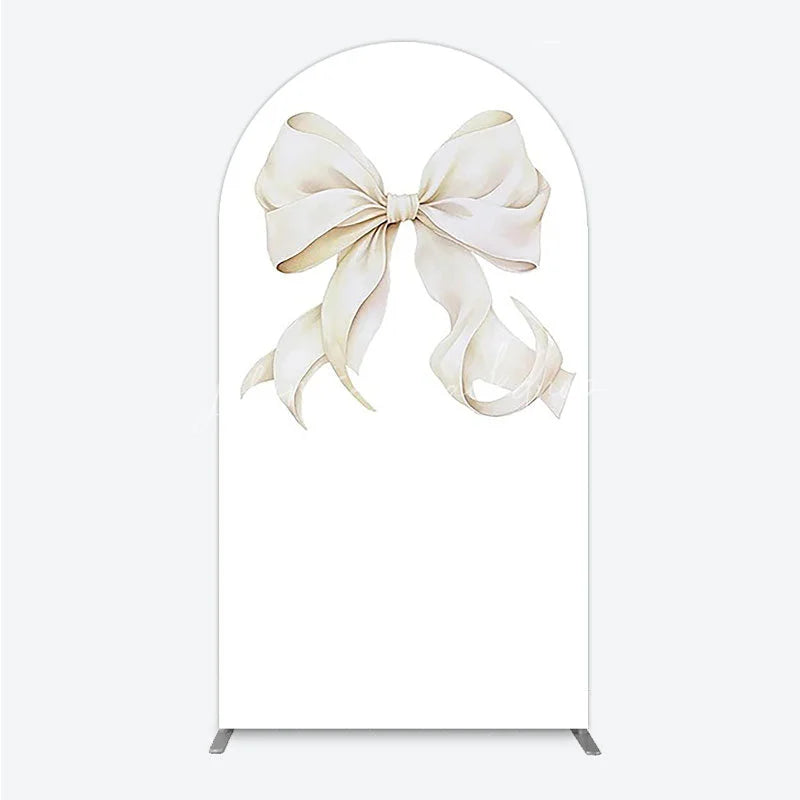 Lofaris Bow Arch Backdrop Cover Elegant Fabric Drape for Party Entrance Decor Decorative Frame Birthday Baby Shower Photo Booth