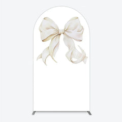 Lofaris Bow Arch Backdrop Cover Elegant Fabric Drape for Party Entrance Decor Decorative Frame Birthday Baby Shower Photo Booth