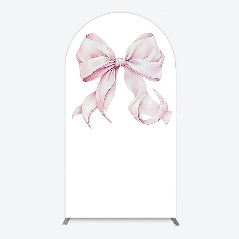 Lofaris Bow Arch Backdrop Cover Elegant Fabric Drape for Party Entrance Decor Decorative Frame Birthday Baby Shower Photo Booth