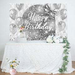 Lofaris Bow Balloon Bokeh Glitter Happy Birthday Backdrop