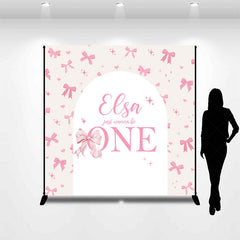 Lofaris Bow Just Wanna Be One Custom Name Birthday Backdrop