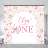 Lofaris Bow Just Wanna Be One Custom Name Birthday Backdrop