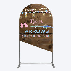 Lofaris Bows Or Arrows Wood Light Baby Shower Arch Backdrop