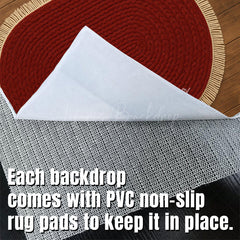 Lofaris Braided Marroon Rug Fabric Floor Backdrop For Photo