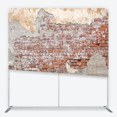 Lofaris Brick Wall Tension Fabric Backdrop Industrial Old Red Photography Background
