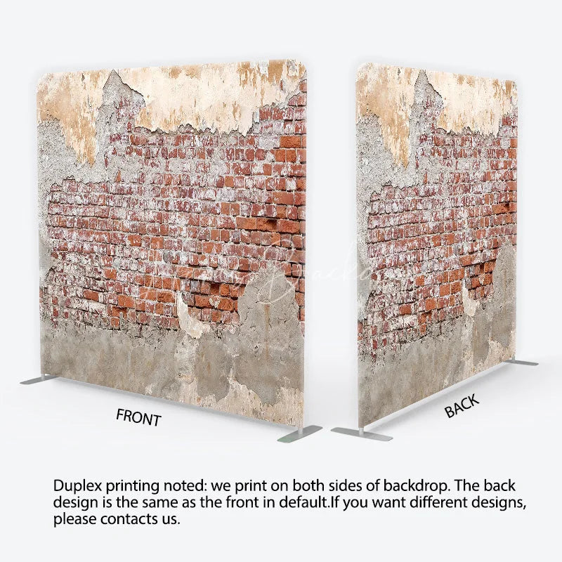 Lofaris Brick Wall Tension Fabric Backdrop Industrial Old Red Photography Background