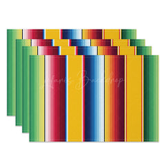 Lofaris Bright Color Mexican Carnival Set of 4 Placemats