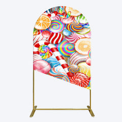 Lofaris Bright Colorful Candyland Birthday Arch Backdrop