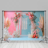 Lofaris Bright Floral Garden Arch Door Boho Wedding Backdrop