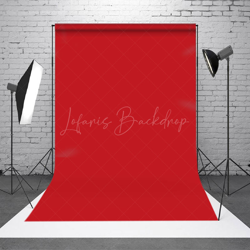 Lofaris Bright Red Solid Color Portrait Photography Backdrop