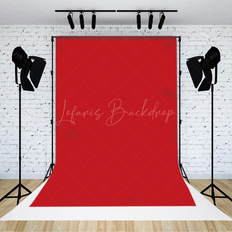 Lofaris Bright Red Solid Color Portrait Photography Backdrop