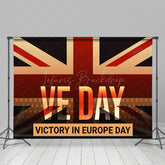 Lofaris British Flag Happy Victory In Europe Day Backdrop