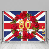 Lofaris British Flag Wreath VJ Day 80th Anniversary Backdrop