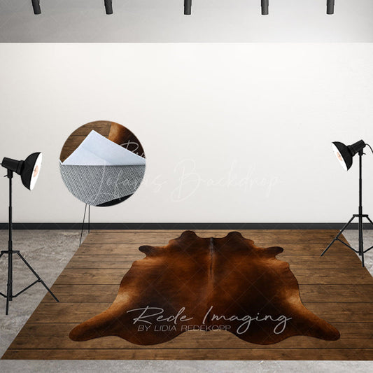Lofaris Brown Bear Shape Rug Fabric Floor Backdrop For Photo