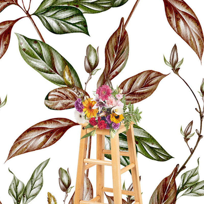 Lofaris Brown Green Leaves Simple Fine Art Photo Backdrop