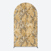Lofaris Brown Python Skin Pattern Happy Birthday Arch Backdrop