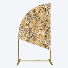 Lofaris Brown Python Skin Pattern Happy Birthday Half Moon Arch Backdrop