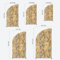 Lofaris Brown Python Skin Pattern Happy Birthday Half Moon Arch Backdrop