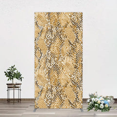 Lofaris Brown Python Skin Pattern Happy Birthday Rectangle Backdrop