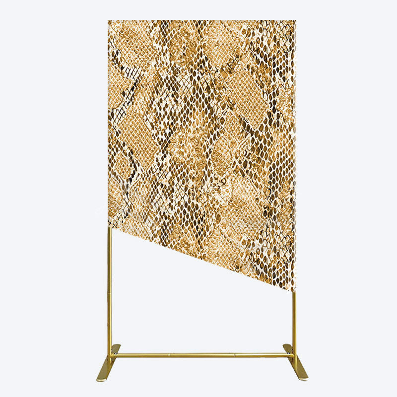 Lofaris Brown Python Skin Pattern Happy Birthday Rectangle Backdrop