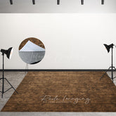 Lofaris Brown Retro Old Style Fabric Floor Backdrop For Photo