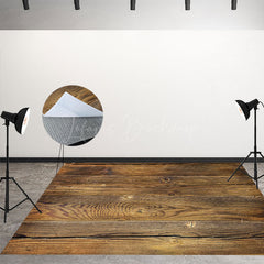 Lofaris Brown Retro Wooden Fishing Cabin Room Set Backdrop
