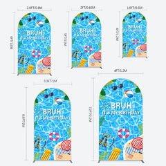 Lofaris Bruh Its My Birthday Sweet Pool Party Arch Backdrop