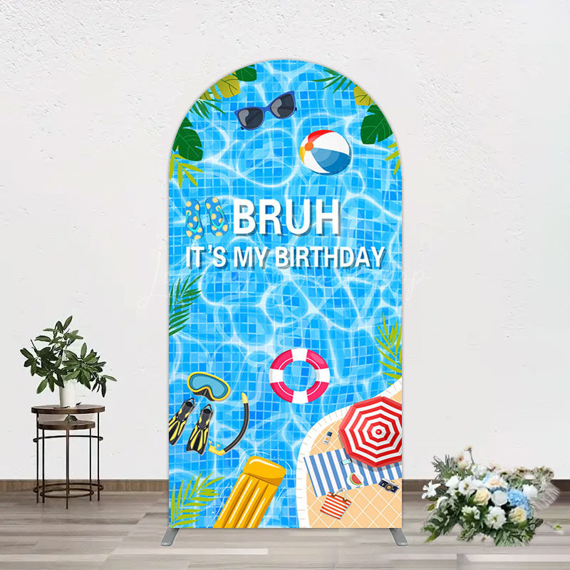 Lofaris Bruh Its My Birthday Sweet Pool Party Arch Backdrop