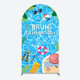 Lofaris Bruh Its My Birthday Sweet Pool Party Arch Backdrop