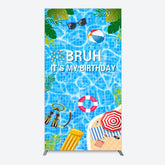 Lofaris Bruh Its My Birthday Sweet Pool Party Rectangle Backdrop