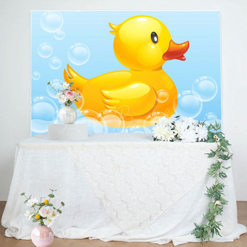 Lofaris Bubble Bath Little Yellow Duck Baby Shower Backdrop