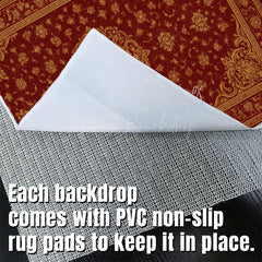 Lofaris Burgundy Baroque Fabric Floor Backdrop For Photo