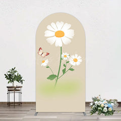 Lofaris Butterfly And Daisy Floral Birthday Arch Backdrop